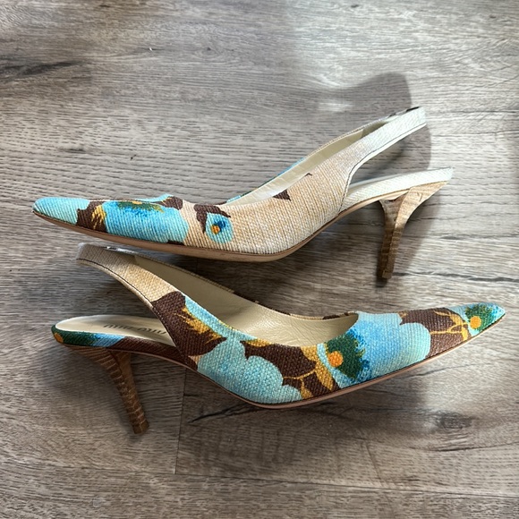 Prada Miu Miu slingback linen shoes 36 - Picture 1 of 15